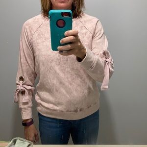 Mustard Seed sz small sweatshirt ties on the arms